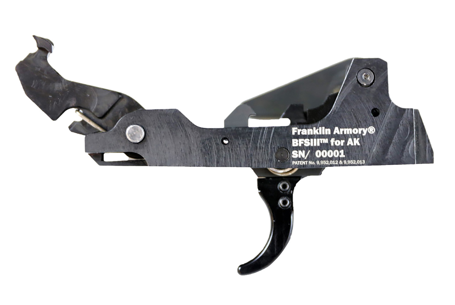 Franklin Armory 0350002BLK Binary 9mm Black Curved Trigger Fits AK Platform