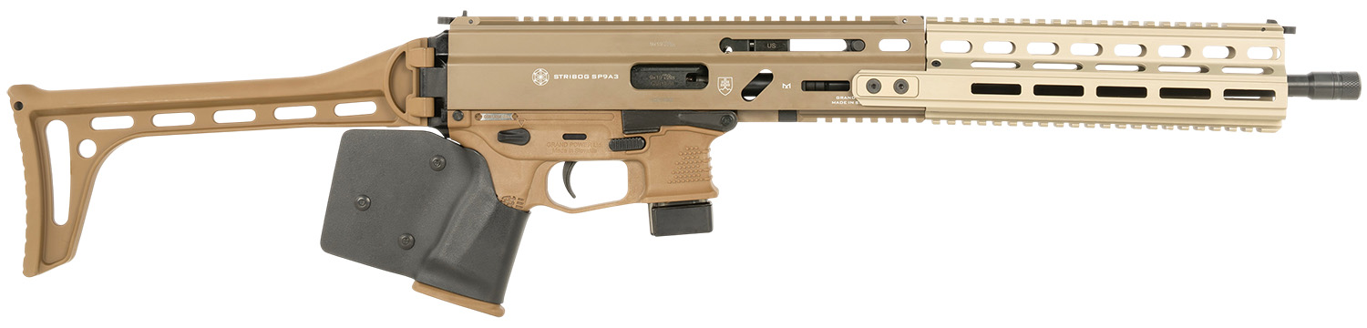Grand Power Stribog SP9A3 9mm Luger 16 in Flat Dark Earth Semi-Auto 10+1