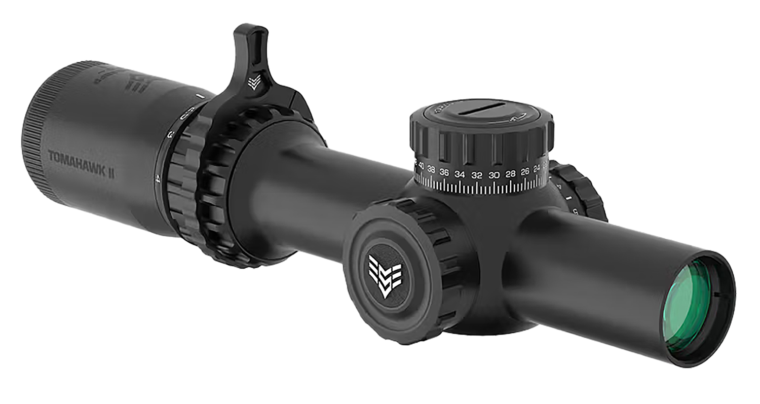 Swamp Fox Tomahawk II 1-6x24mm LPVO, 30mm Tube, BDC Green Reticle, Black