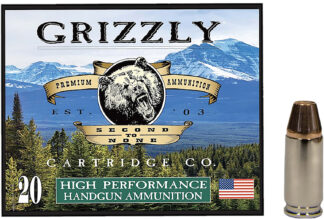Grizzly Ammo GC9+P+4 9mm Luger +P 124gr FMJ Flat Point (20 Rounds)