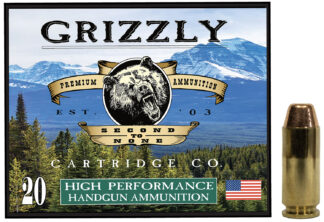 Grizzly Ammo GC10CM2 10mm Auto 200 gr FMJ Flat Point, 20 Rounds Per Box
