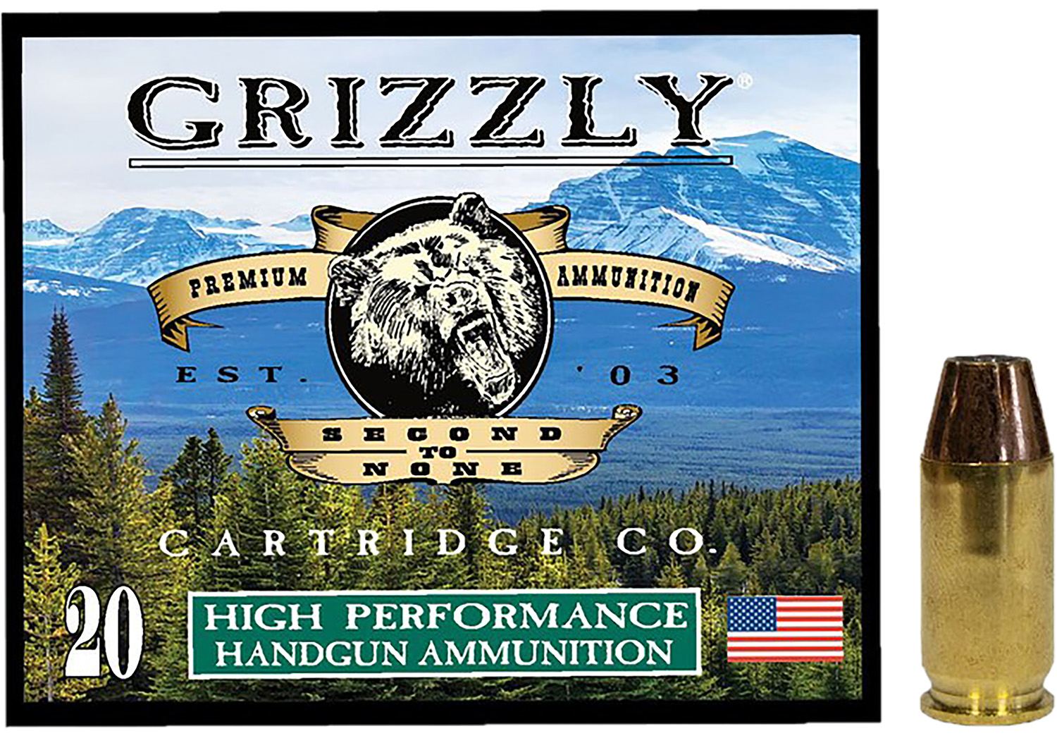 Grizzly Ammo GC45A2 .45 ACP 230-Grain JHP 20 Rounds Per Box