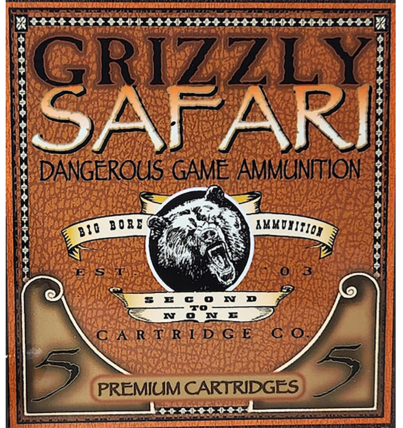 Grizzly Ammo GC5NE2 500 Nitro Express 570 gr Solid Triple Shock X (5 Rounds Per Box)