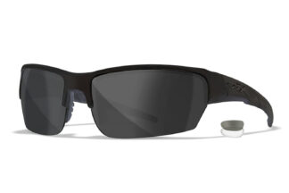 Wiley X SAINT S/M Smoke Gray Clear Polycarbonate Safety Glasses Matte Black Frame