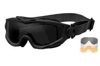 Wiley X SP293B Spear Goggles Smoke Gray/Clear Lens Matte Black Frame