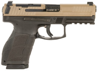 Heckler & Koch VP9K 9mm Striker-Fired Compact 15+1, 4.09 in Barrel, Optic-Ready Serrated Slide (FDE)