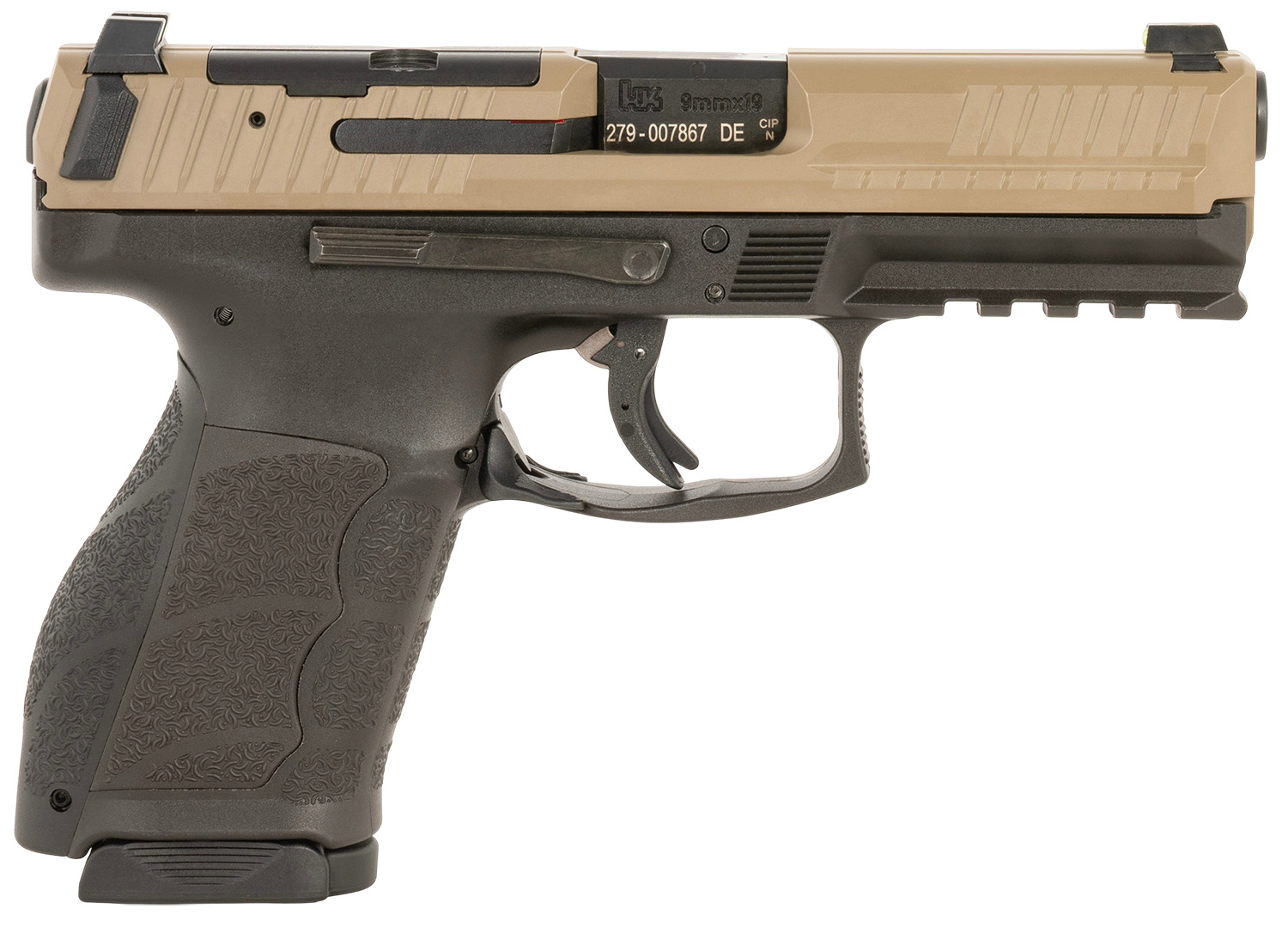Heckler & Koch VP9F 9mm 20+1 Optic Ready Serrated Slide FDE/Brown Polymer Frame