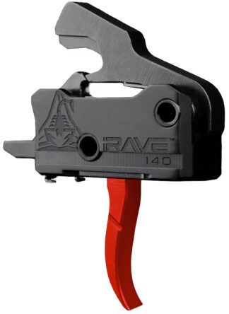 Rise Armament RA-140 Rave 140 Super Sporting Trigger, Black/Red Curved