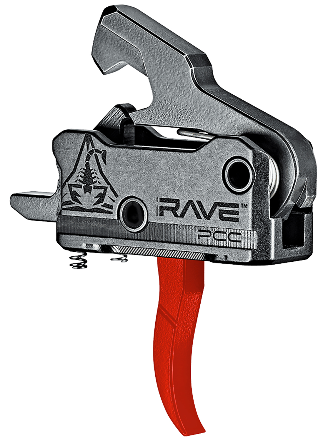 Rise Armament Rave PCC Curved Trigger for AR9 (Red)