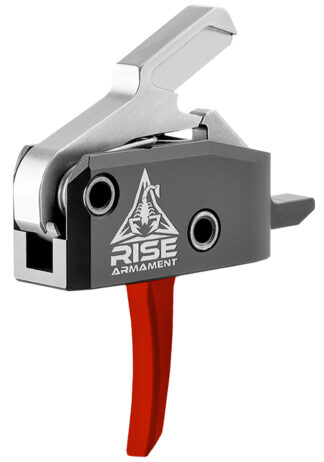 Rise Armament RA-434 High Performance Trigger, Drop-In, 3.5 lb, Single-Stage, Black/Red/Silver
