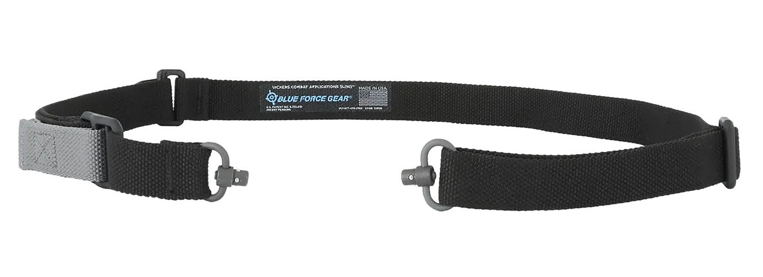 Blue Force Gear Vickers Tactical 2-Point Sling, Push Button Swivels, Black, 1 in Webbing