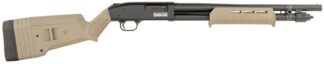 Mossberg 51608 590S Compact 12 Gauge Pump 3" 9+1 18.50" Drilled & Tapped Receiver, Synthetic Stock
