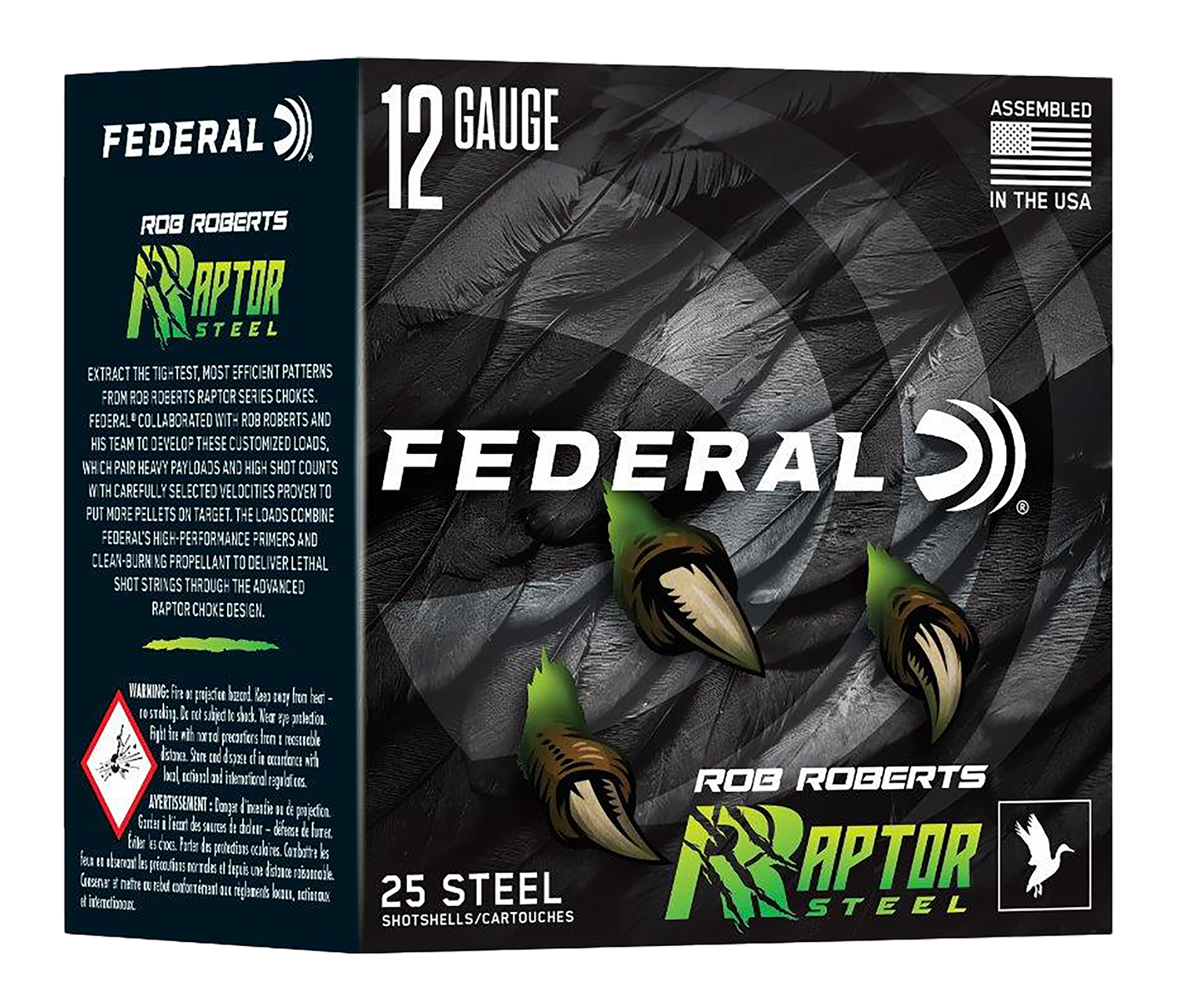 Federal Rob Roberts Raptor 12 Gauge 3 in 1 3/8 oz #2 Shot, 25 Rounds