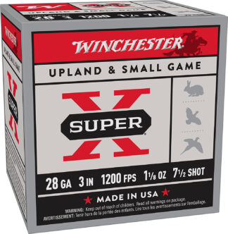 Winchester Super-X 28 Gauge 3 in #7.5 Shot 1-1/8 oz 25 Rounds Per Box