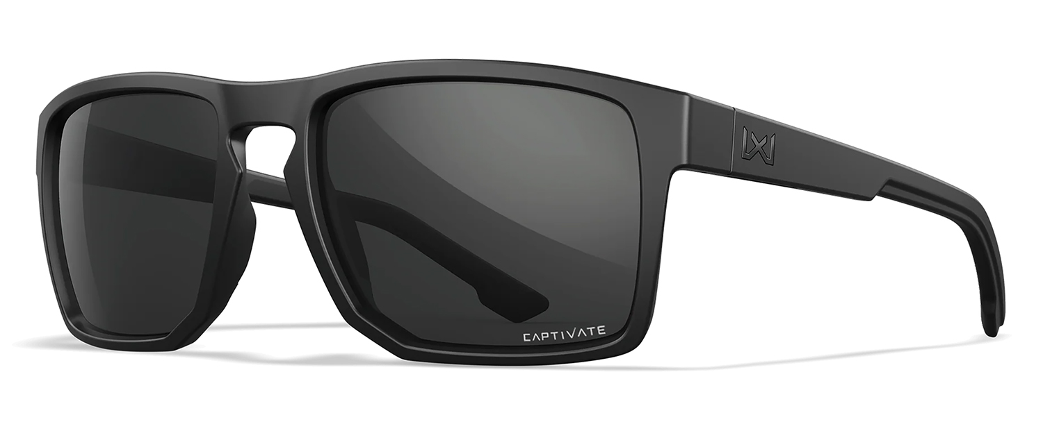 Wiley X AC6FND02 Founder Gray Lens Polycarbonate Matte Black Frame Sunglasses