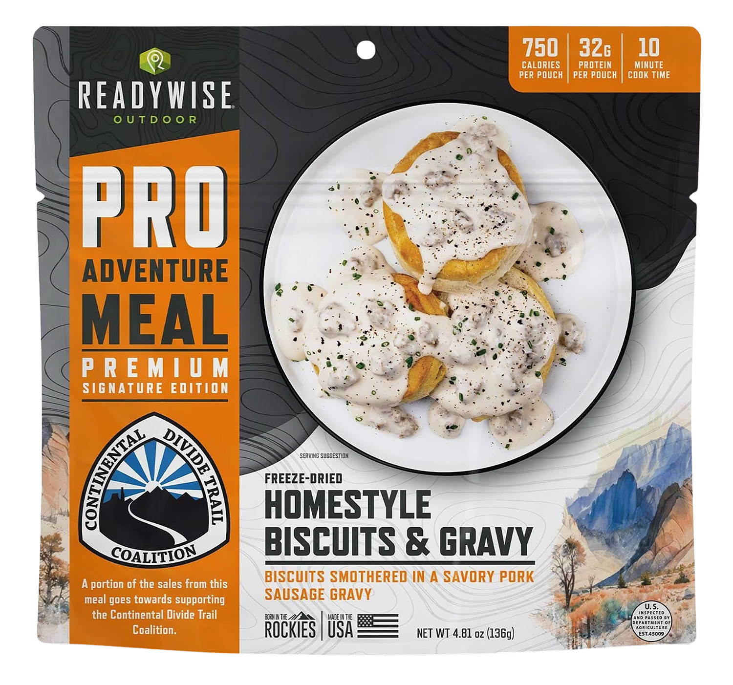 Wise Foods Pro Meal Biscuits and Gravy 2 Servings