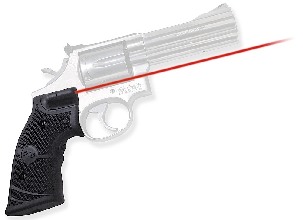 Crimson Trace 011280 Lasergrips Fits S&W K & L Frames Square Butt, Red Laser 633nM Wavelength 5mW Output, Black Polymer