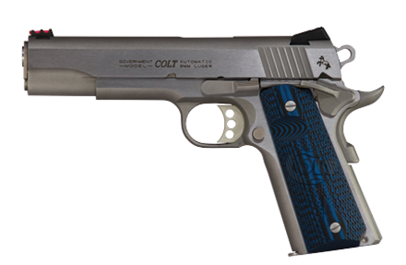 Colt 1911 Competition Government 9mm 5 in Stainless 9+1 with Fiber Optic Sights