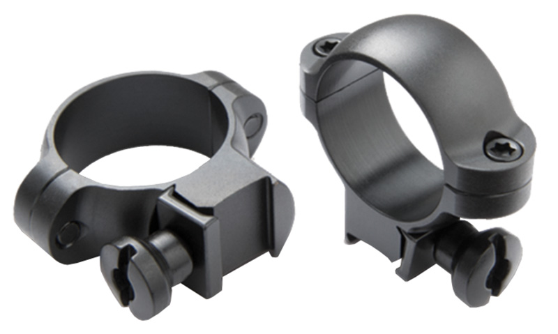 Burris Rimfire Deluxe .22 Rimfire 1 in Medium Dovetail Scope Rings, Black Gloss Steel