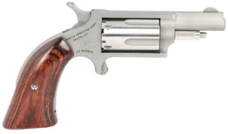 North American Arms .22 WMR 5-Shot Mini-Revolver Single Action 1.63 in Stainless with Wood Boot Grip