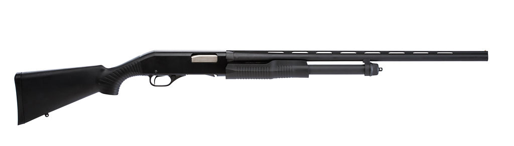 Savage Stevens 320 Pump-Action 12 Gauge Shotgun, 28 in Barrel, 5+1 Rounds, Black/Synthetic