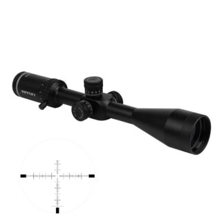 Riton 1 Conquer 6-24x50 Rifle Scope 1in Tube, R3 Reticle, Zero Stop Turrets, Black