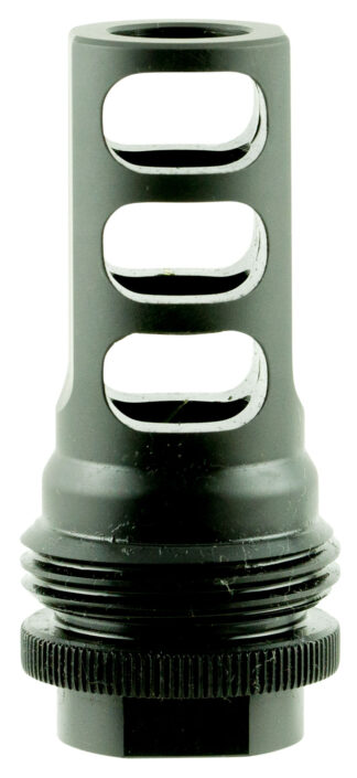 Silencer Co ASR 3-Port Muzzle Brake 5/8-32 Tpi .46 Cal Black Steel