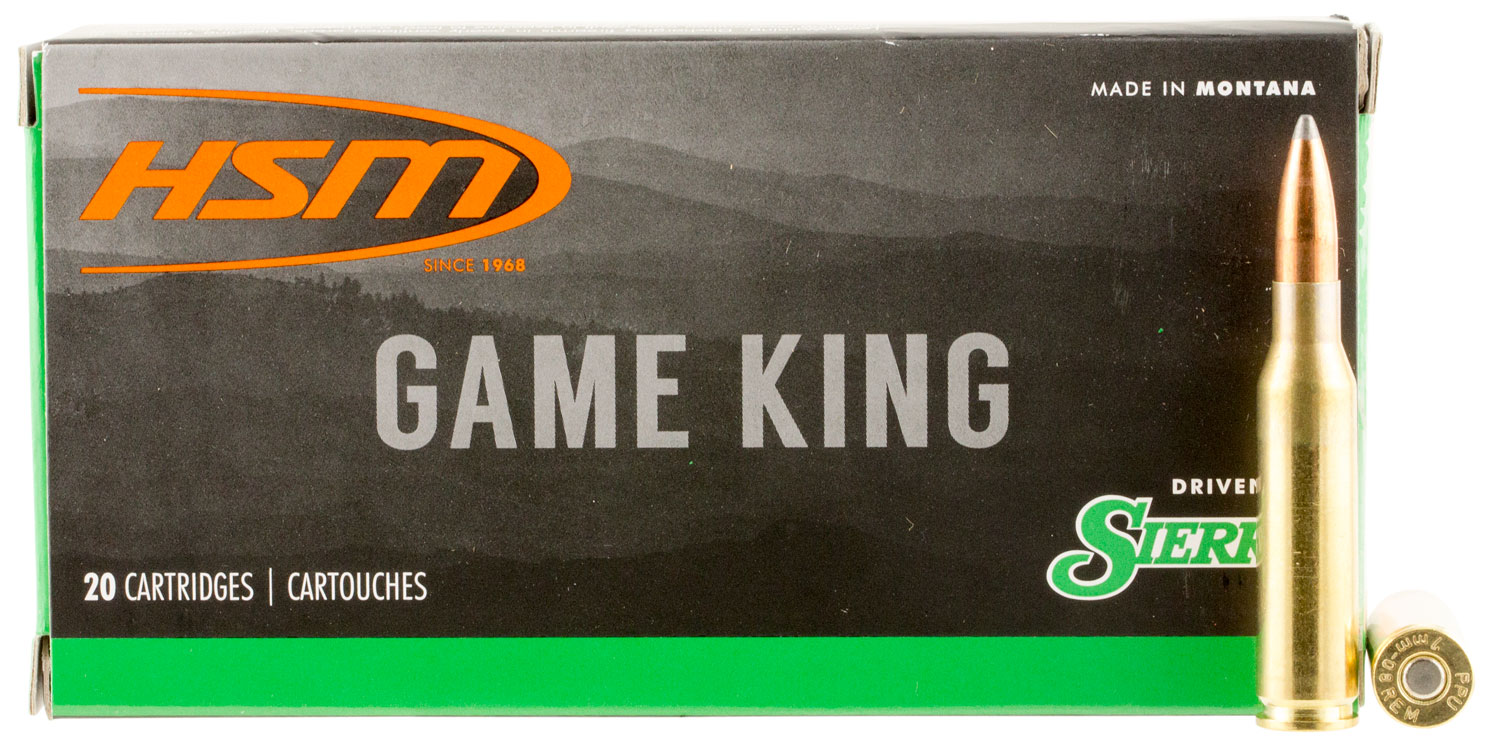 HSM Game King 7mm-08 Rem 160 gr Sierra GameKing Spitzer Boat-Tail (20 Rounds)
