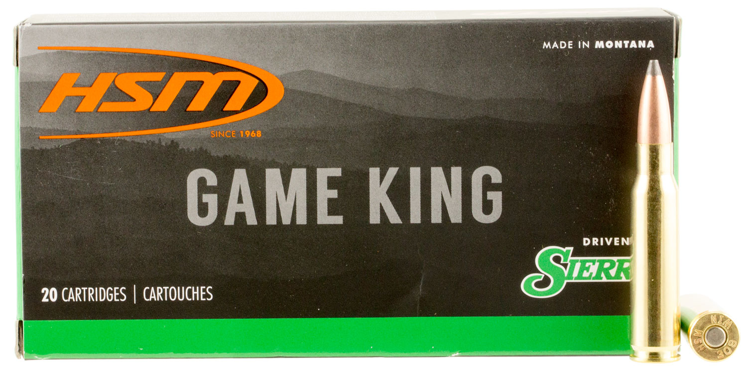 HSM 30842N .308 / 7.62 NATO 165 gr Sierra GameKing Spitzer Boat Tail (SBT)