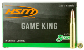 HSM 300 RUM 180 Grain Sierra GameKing SBT Hunting Ammo, 20 Rounds
