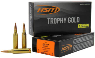 HSM Trophy Gold 243 Winchester 87 gr Berger Hybrid Tactical Open Tip Match (BHTOTM)