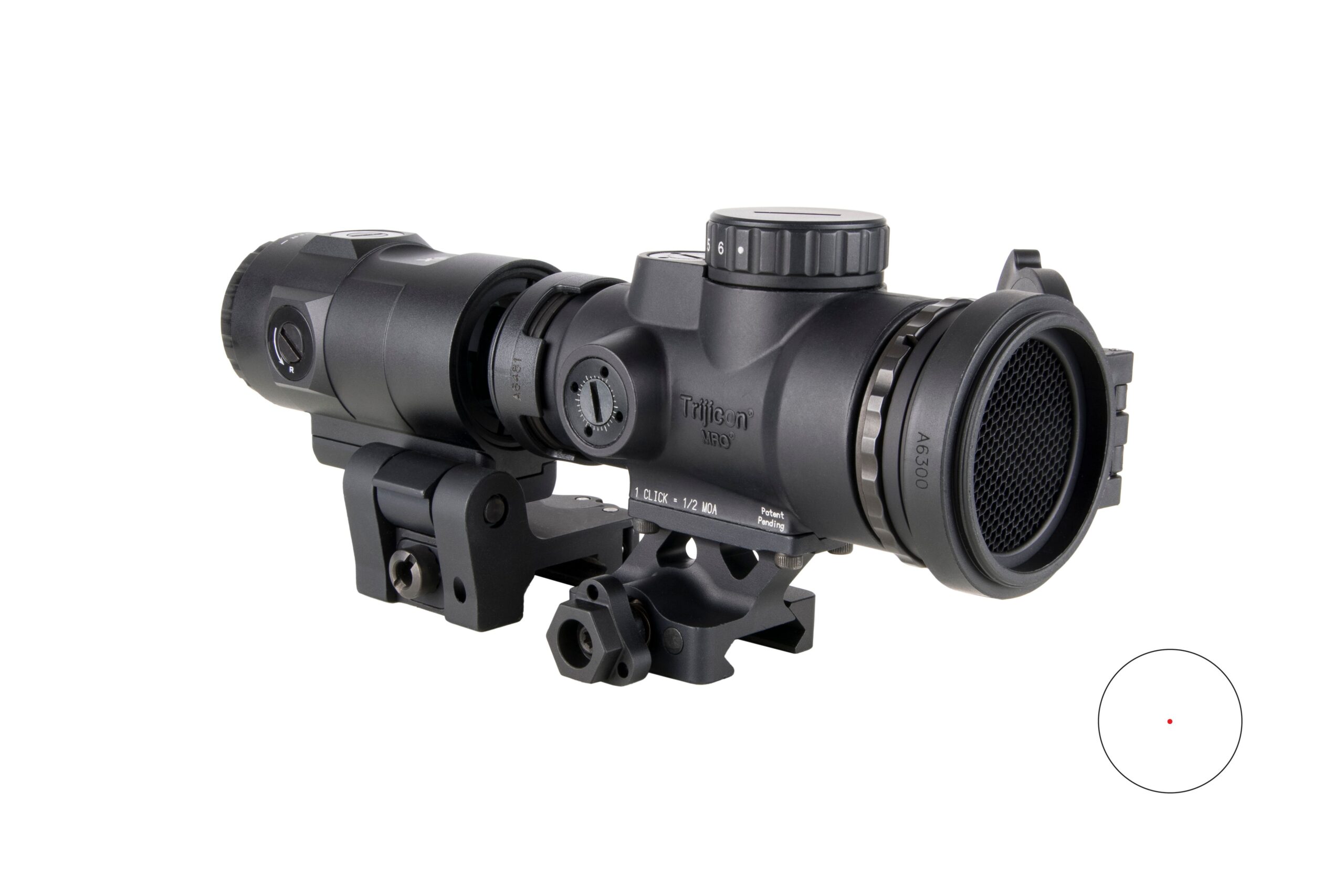 Trijicon MRO SD Patrol 1x 25mm 2 MOA Red Dot W/ 3X Magnifier Matte