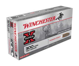 Winchester Super-X .300 WSM 180 gr Pointed Soft Point, Brass Case Ammo 20 Rounds