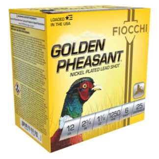 Fiocchi Golden Pheasant 12 Gauge 2.75 in 1-3/8 oz #6 Shot 25 Rounds