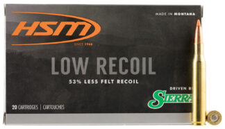 HSM Low Recoil .270 Winchester 130 gr Orange Polymer Tip Rifle Ammunition