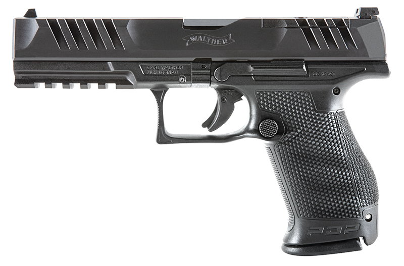Walther PDP Compact Striker-Fired Semi-Auto Pistol, 9mm, 5 in Barrel, Black Polymer