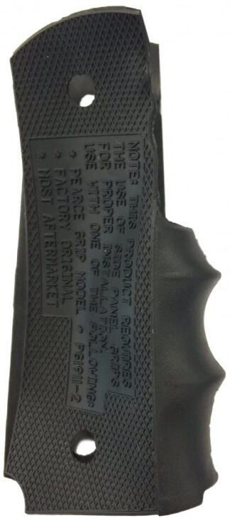 Pearce Grips PMGOM Finger Groove Pistol Grip for 1911 Compact, Black Rubber