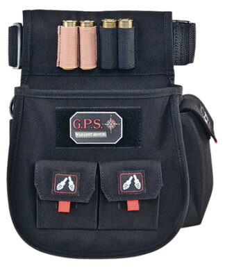 G*Outdoors Deluxe Double Shotshell Pouch Black Polyester Waist Mount (30-52 in Belt)