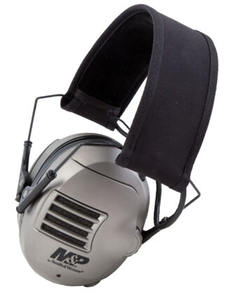 M&P Accessories Alpha Electronic Muff Over the Head, Gray/Black, 23 dB, Polymer