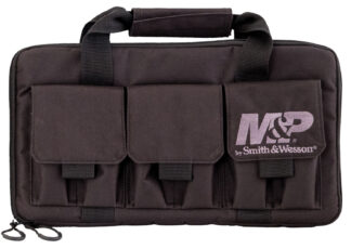 M&P Accessories Pro Tac Handgun Case 110029 Black Nylon Holds 2 Handguns