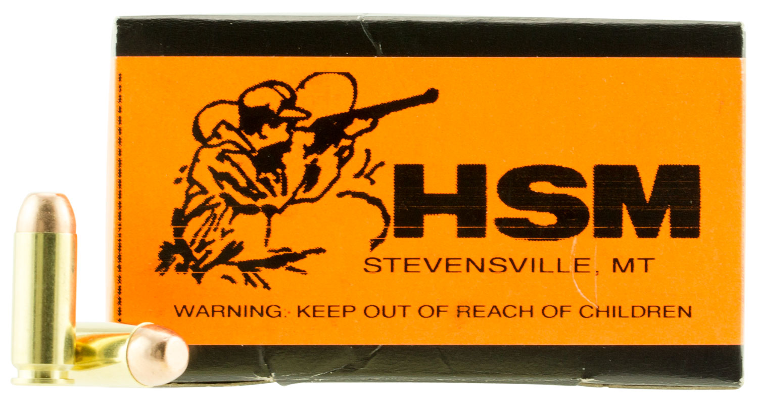 HSM 10mm2N 10mm Auto 180 Grain FMJ Training Ammunition, 50 Rounds Per Box