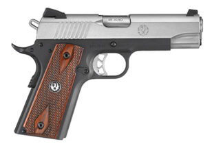Ruger SR1911 Lightweight Commander 4.25 in .45 ACP Semi-Auto, 7-Round, Stainless/Black