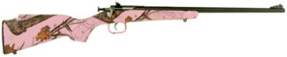 Davey Crickett Crickett Bolt Action .22 LR 16.12 in Barrel, Mossy Oak Pink Blaze Synthetic Stock