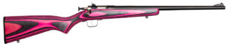 Davey Crickett Crickett KSA2225 Youth Bolt Action .22 LR 16.12 in 1 Round Blued/Black-Pink Laminate