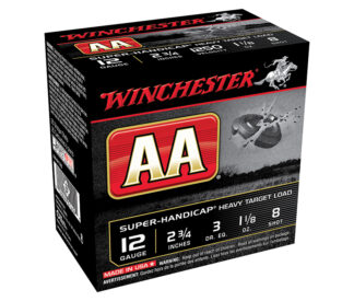Winchester AA Super-Handicap 12 Gauge 2.75 in Shell, #8 Shot, 1-1/8 oz, 25 Rounds