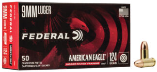 Federal AmerEagle 9mm Luger 124gr TMJ 50 Rounds Per Box