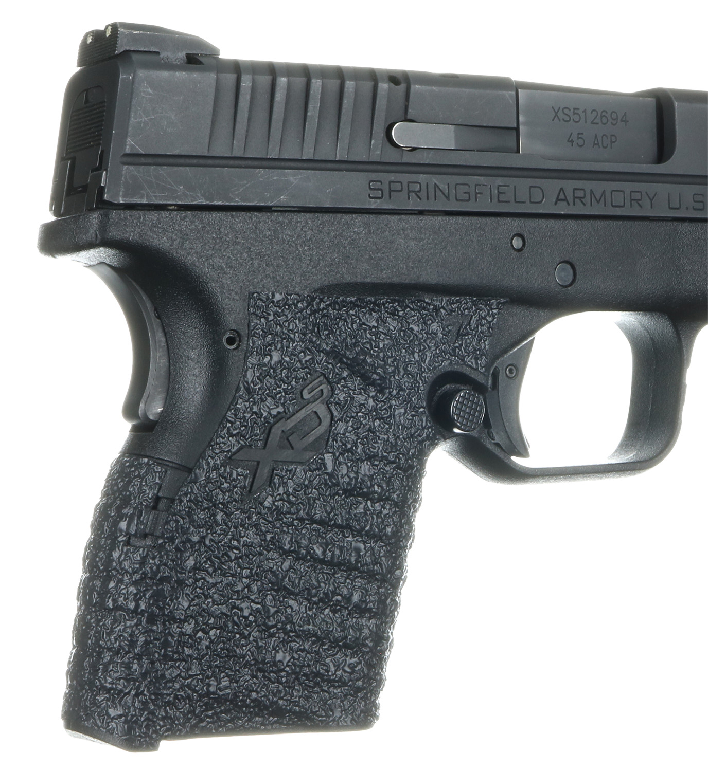 Talon Armament 207R Adhesive Grip for Springfield XD-S 9mm/.40/.45, 3.3 in & 4.0 in Barrels, Black Rubber