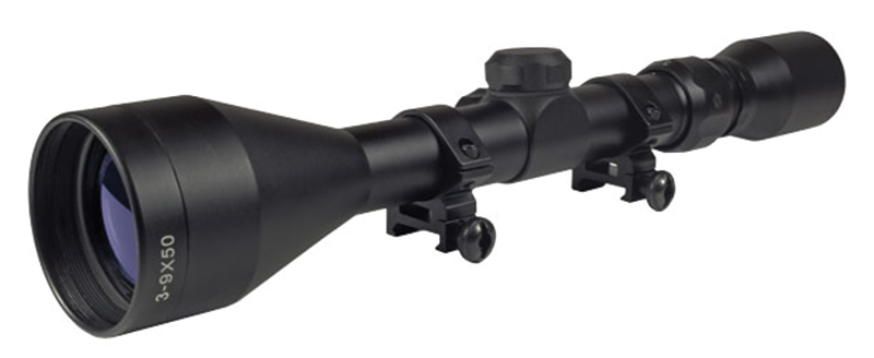 Truglo Buckline 3-9x50 BDC Rifle Scope, 1 in Tube, Matte Black