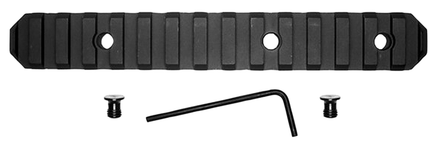 GrovTec 6 Inch 15 Slot Keymod Picatinny Rail, Black Hard Anodized