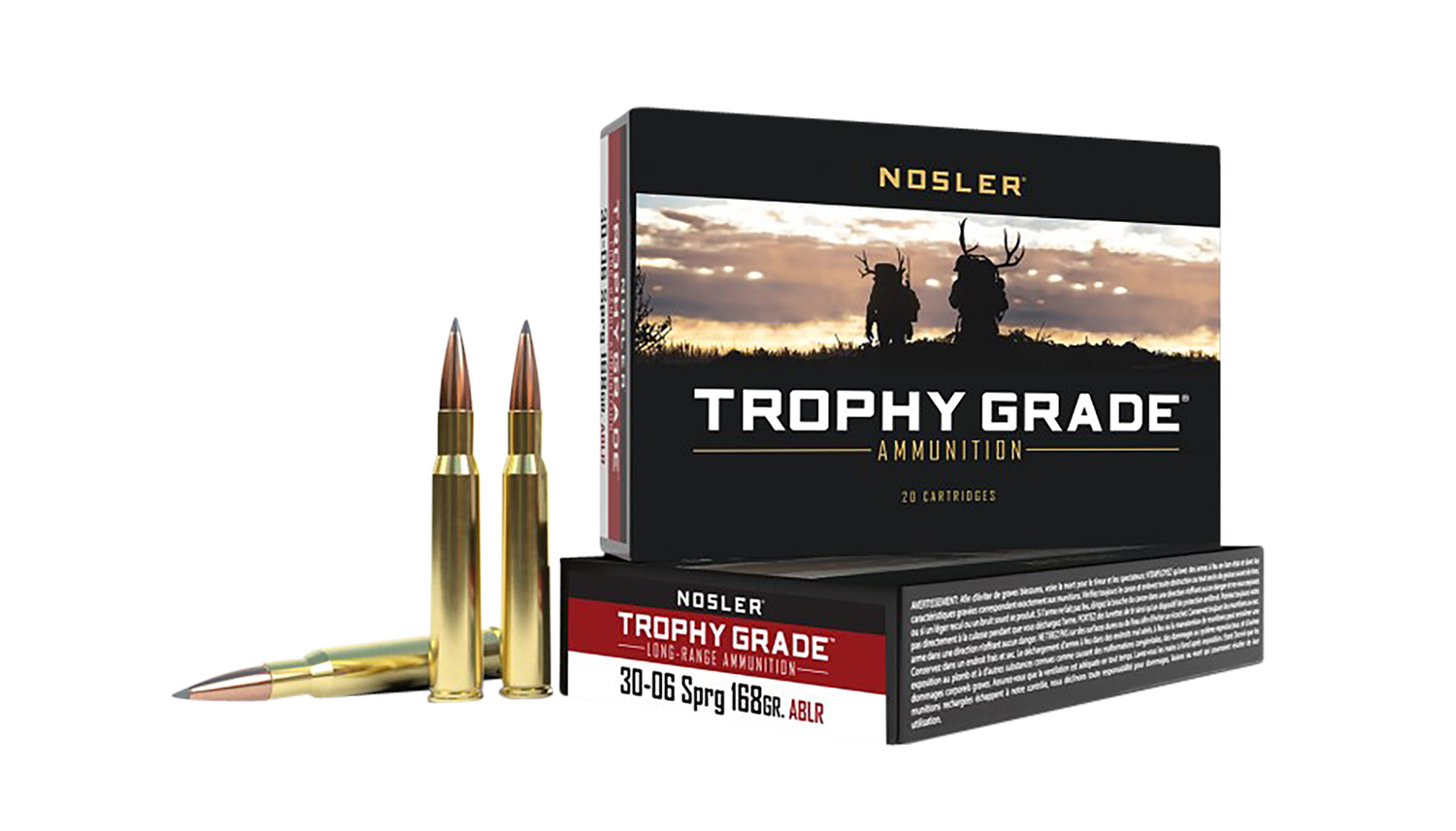 Nosler 30-06 Springfield 168 gr AccuBond-LR Trophy Grade Long-Range (20 Rounds)